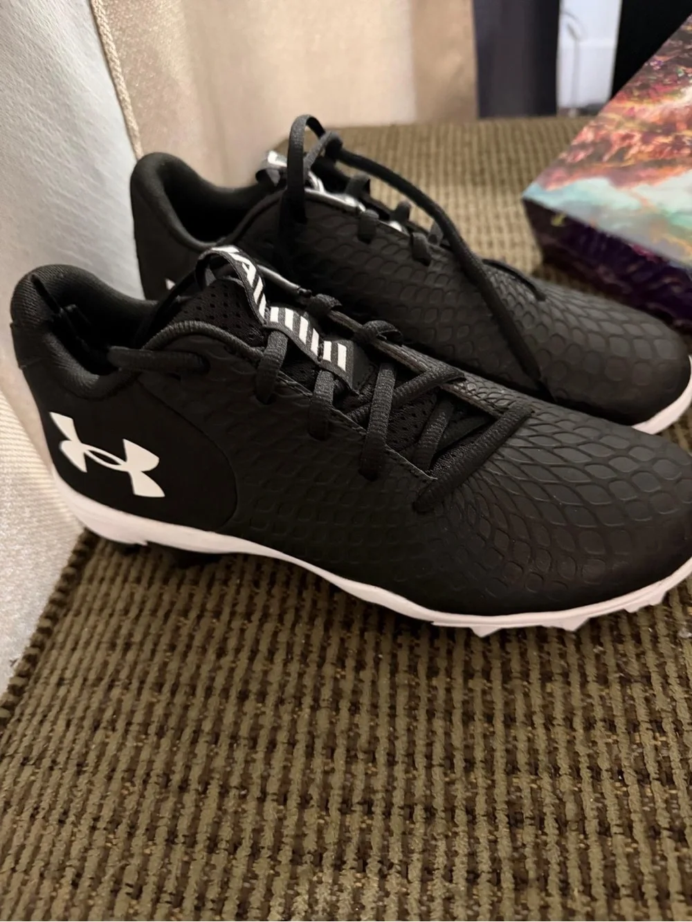 Under Armour Kids Black Sneakers with White Logo